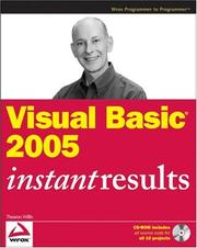 Cover of: Visual Basic 2005 Instant Results (Programmer to Programmer)