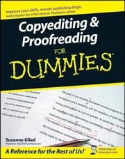 Cover of: Copyediting & Proofreading For Dummies by Suzanne Gilad