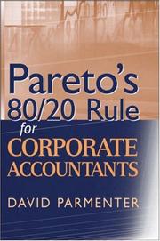 Cover of: Pareto's 80/20 Rule for Corporate Accountants
