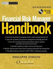 Cover of: Financial Risk Manager Handbook (Wiley Finance) by Philippe Jorion, GARP (Global Association of Risk Professionals)