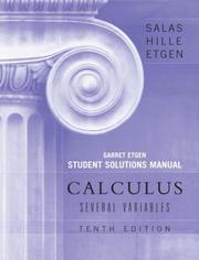 Cover of: Calculus, Student Solutions Manual (Chapters 13 - 19): One and Several Variables