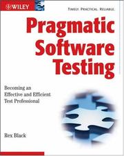 Cover of: Pragmatic Software Testing by Rex Black