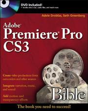 Cover of: Adobe Premiere Pro CS3 Bible by Adele Droblas, Seth Greenberg