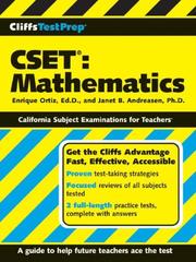 Cover of: CliffsTestPrep CSET by Enrique Ortiz, Janet B. Andreasen