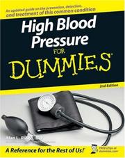 Cover of: High Blood Pressure for Dummies (For Dummies (Health & Fitness)) by Alan L., MD Rubin