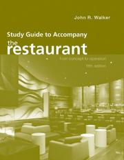 Cover of: The Restaurant, Study Guide: From Concept to Operation