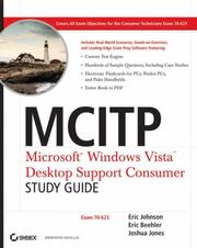 Cover of: MCITP: Microsoft Windows Vista Desktop Support Consumer Study Guide (70-623), with CD
