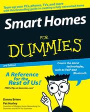 Cover of: Smart Homes For Dummies (For Dummies (Home & Garden)) by Danny Briere, Pat Hurley