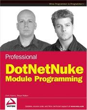 Cover of: Professional DotNetNuke Module Programming