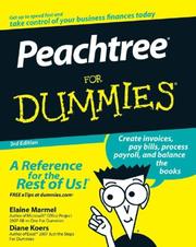 Cover of: Peachtree For Dummies (For Dummies (Computer/Tech)) by Elaine Marmel, Diane Koers