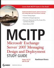 Cover of: MCITP: Microsoft Exchange Server 2007 Messaging Design and Deployment Study Guide (70-237 and 70-238)