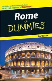 Cover of: Rome For Dummies (Dummies Travel) by Bruce Murphy, Alessandra de Rosa