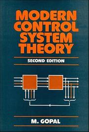 Modern control system theory by M. Gopal