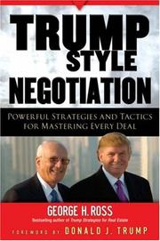 Cover of: Trump-Style Negotiation by George H. Ross
