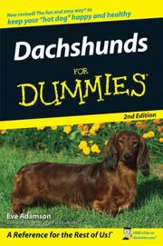 Cover of: Dachshunds For Dummies, Second Edition (For Dummies (Pets))
