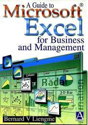 Cover of: A guide to Microsoft Excel for business and management