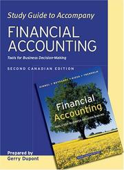 Cover of: Financial Accounting, Study Guide: Tools for Business Decision-Making