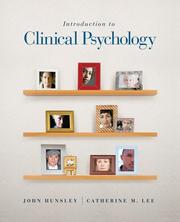 Introduction to clinical psychology by John Hunsley, Catherine M. Lee