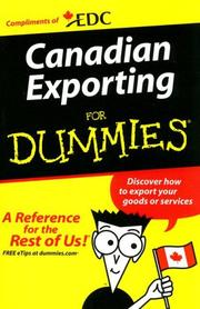 Cover of: Canadian Exporting For Dummies - english