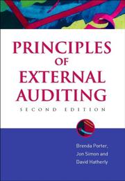 Cover of: Principles of external auditing by Brenda Porter