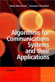 Cover of: Algorithms for Communications Systems and their Applications