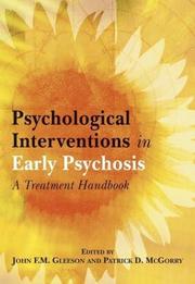 Cover of: Psychological Interventions in Early Psychosis | 