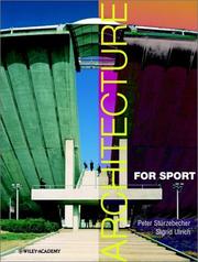 Cover of: Architecture for sport: new concepts and international projects for sport and leisure