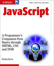 Cover of: JavaScript: A Programmer's Companion from Basics through DHTML