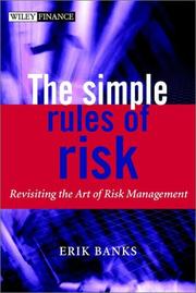 Cover of: The Simple Rules of Risk | Erik Banks