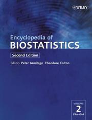 Cover of: Encyclopedia of biostatistics / editors-in-chief, Peter Armitage, Theodore Colton. by 