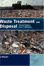 Cover of: Waste Treatment and Disposal by Paul T. Williams
