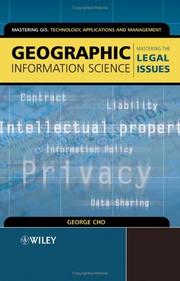 Cover of: Geographic information science: mastering the legal issues