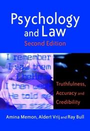 Cover of: Psychology and Law: Truthfulness, Accuracy and Credibility (Wiley Series in Psychology of Crime, Policing and Law)
