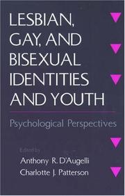 Cover of: Lesbian, Gay, and Bisexual Identities and Youth: Psychological Perspectives
