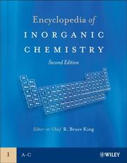 Cover of: Encyclopedia of inorganic chemistry | 