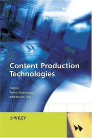 Cover of: Content production technologies