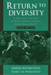 Cover of: Return to Diversity by Joseph Rothschild, Nancy Meriwether Wingfield