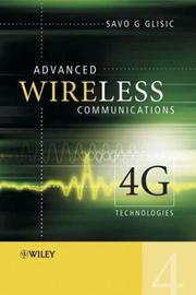 Cover of: Advanced wireless communications: 4G technologies