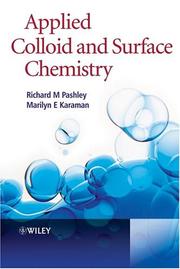 Cover of: Applied Colloid and Surface Chemistry by Richard Pashley, Marilyn Karaman