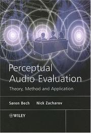 Cover of: Perceptual Audio Evaluation - Theory, Method and Application by Søren Bech, Nick Zacharov