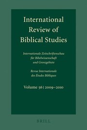 Cover of: International Review of Biblical Studies