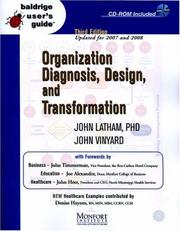 Cover of: Baldrige User's Guide: Organization Diagnosis, Design, and Transformation
