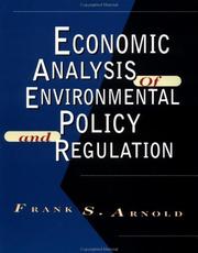 Cover of: Economic analysis of environmental policy and regulation