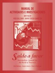 Cover of: Saldo a favor, Workbook: Intermediate Spanish for the World of Business