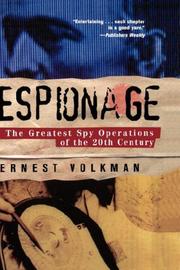 Cover of: Espionage: the greatest spy operations of the twentieth century