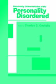 Cover of: Personality characteristics of the personality disordered