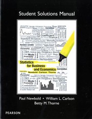 Cover of: Student Solutions Manual for Statistics for Business and Economics