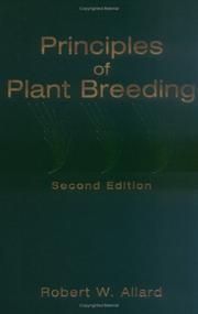Cover of: Principles of plant breeding by R. W. Allard