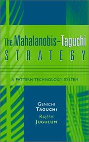 Cover of: The Mahalanobis-Taguchi Strategy by Genichi Taguchi, Rajesh Jugulum