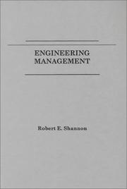 Cover of: Engineering management by Robert E. Shannon
